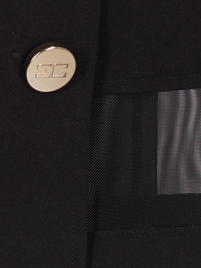 Elisabetta Franchi Mesh mini jurk zwart