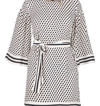 Elisabetta Franchi Mini dress with cube print black