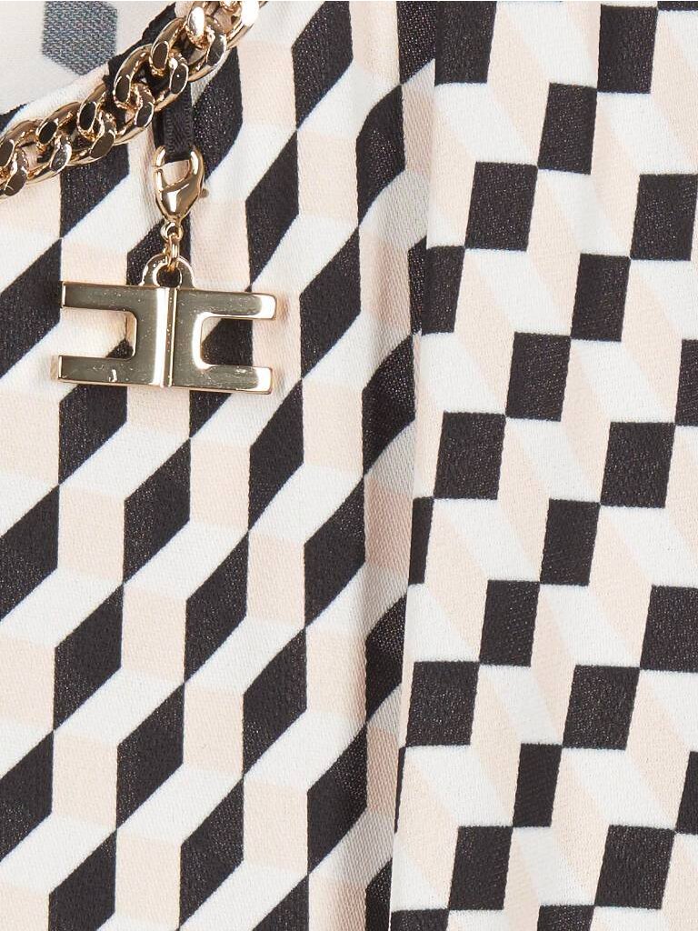 Elisabetta Franchi Mini dress with cube print black