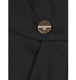 Elisabetta Franchi Wrap dress with gold buttons black