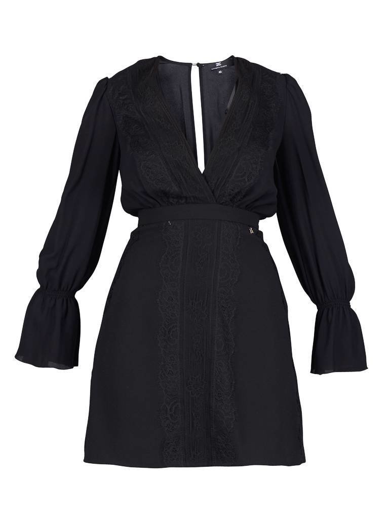 Elisabetta Franchi Dress with lace black