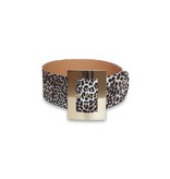 Elisabetta Franchi Waist belt with leopard print brown