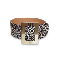 Elisabetta Franchi Waist belt with leopard print brown