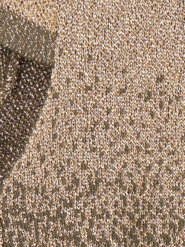 Elisabetta Franchi Lurex Top mit kurzen Ärmeln Armee grün
