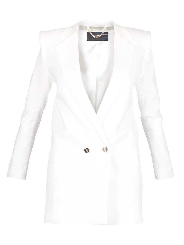 Elisabetta Franchi Double breasted blazer white