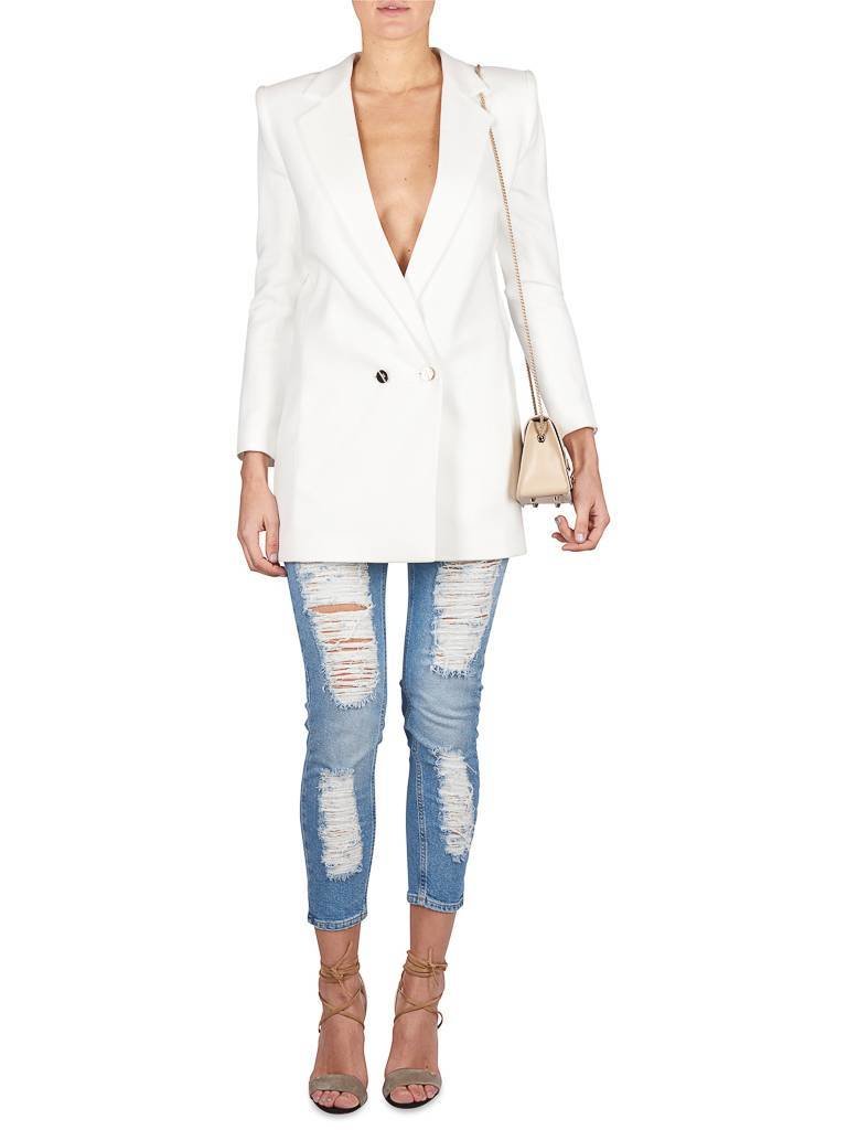 Elisabetta Franchi Double breasted blazer white