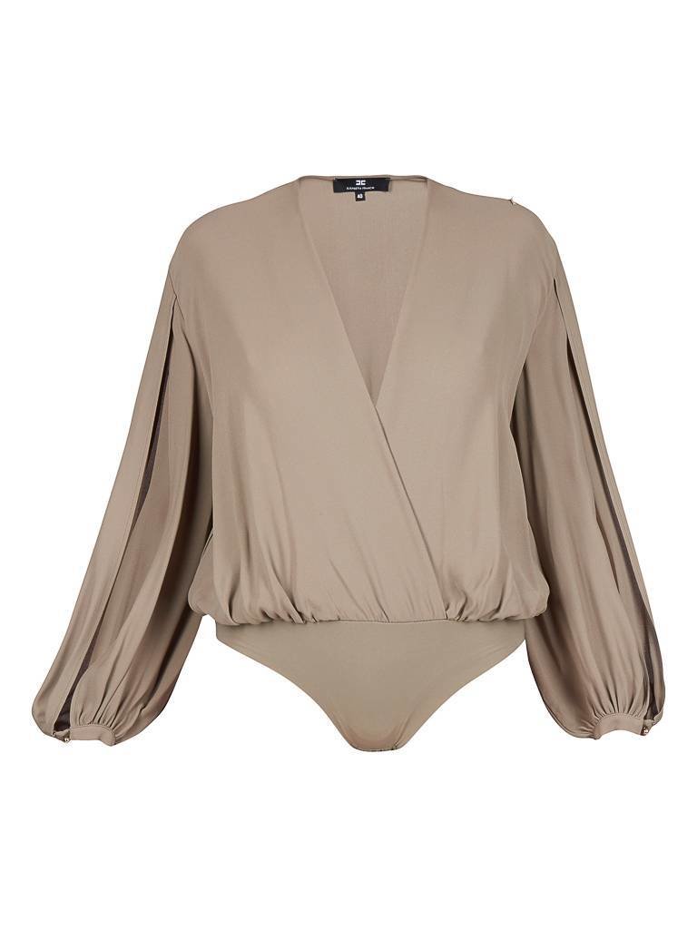 Elisabetta Franchi Umschlag Body Armee grün