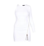 Elisabetta Franchi One-Schulter Minikleid weiß