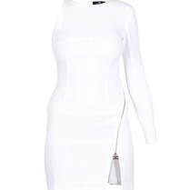 Elisabetta Franchi One-shoulder mini dress white