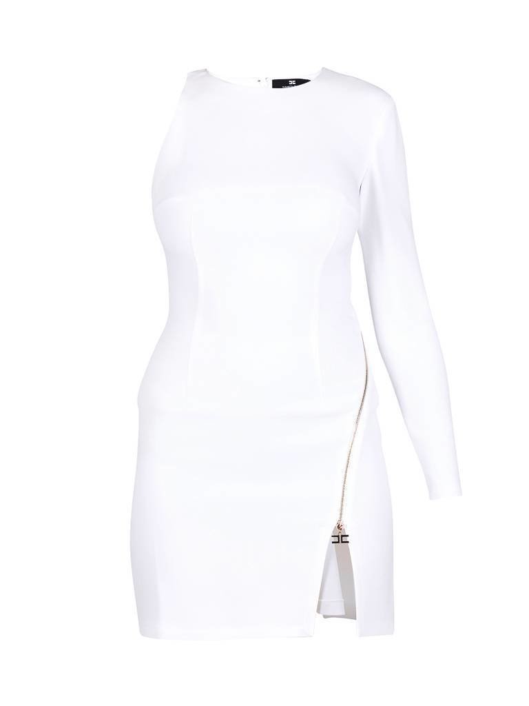 Elisabetta Franchi One-shoulder mini jurk wit