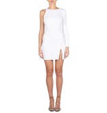 Elisabetta Franchi One-shoulder mini jurk wit