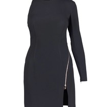 Elisabetta Franchi One-shoulder mini jurk zwart