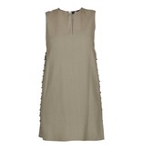 Elisabetta Franchi Mini dress with lace-up detail army green