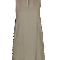 Elisabetta Franchi Mini dress with lace-up detail army green