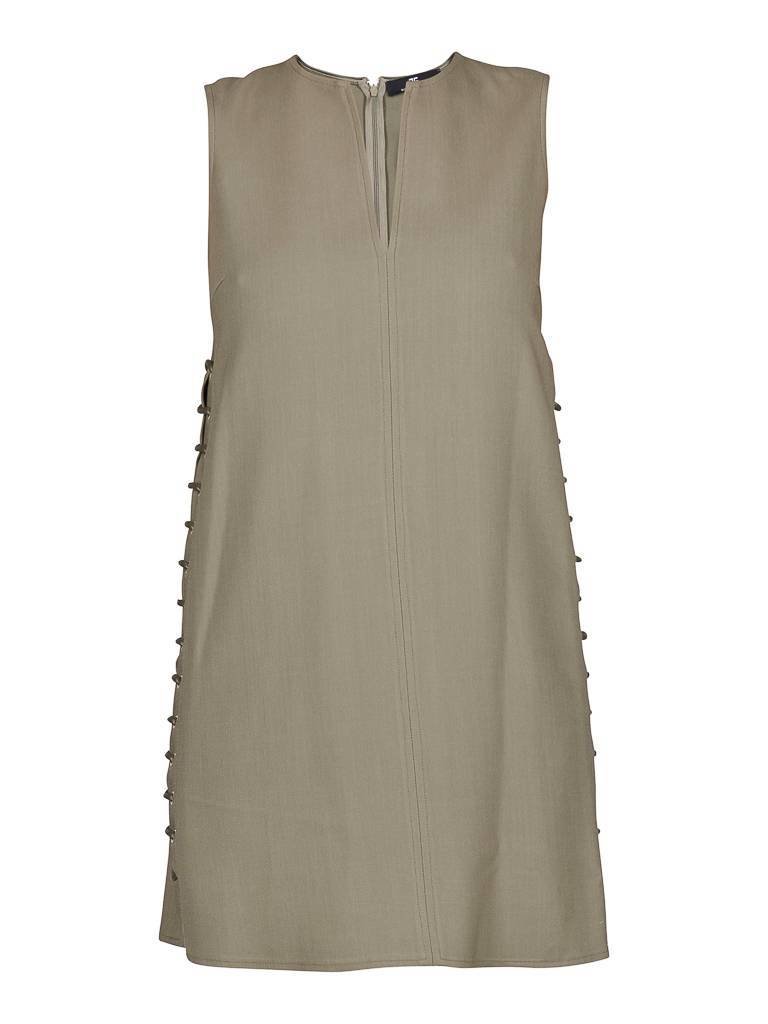 Elisabetta Franchi Minikleid mit Spitzen Detail Armee grün
