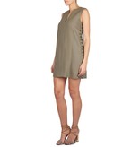 Elisabetta Franchi Mini dress with lace-up detail army green