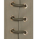 Elisabetta Franchi Mini dress with lace-up detail army green