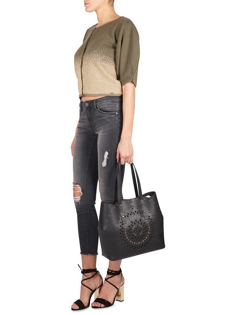 Elisabetta Franchi Knitted Cardigan army green