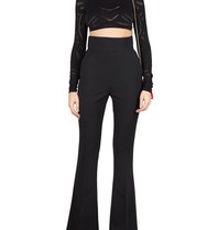 Elisabetta Franchi Frei weben crop top schwarz