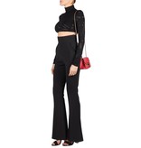 Elisabetta Franchi Frei weben crop top schwarz