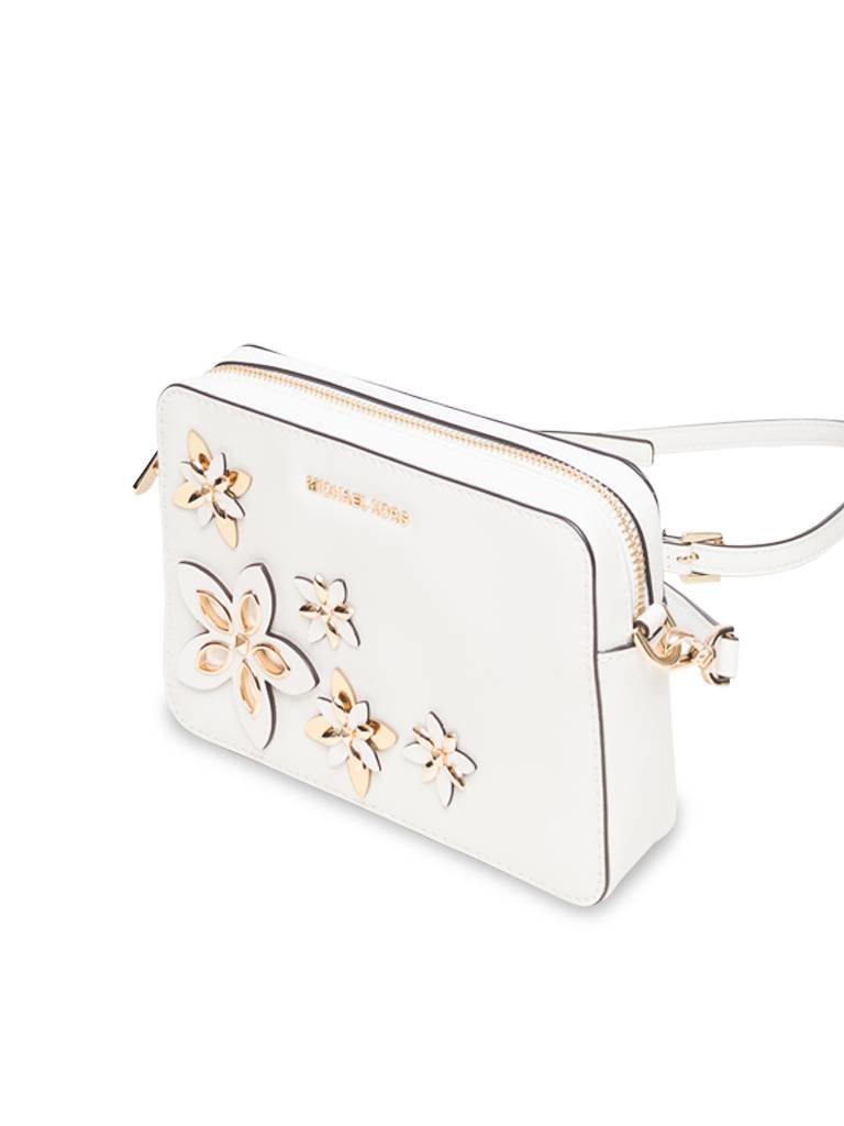 Michael Kors Flower pouches schoudertas wit