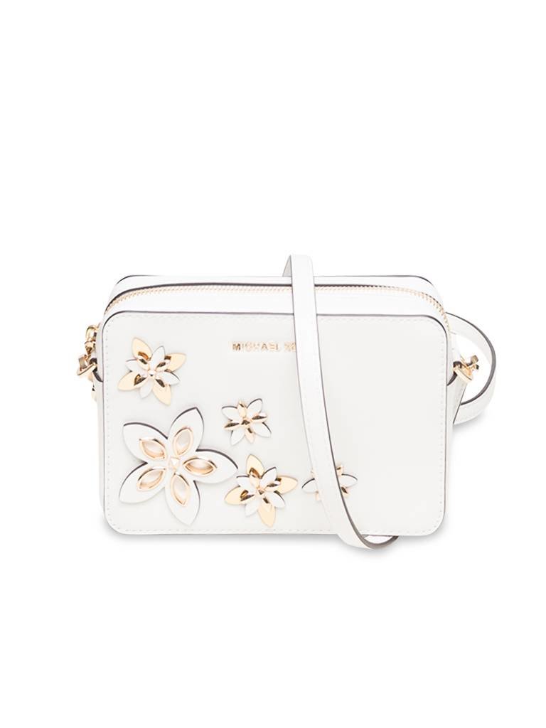 Michael Kors Flower pouches schoudertas wit