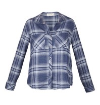 Bella Dahl Beacon Down blouse blue