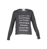 Wildfox Grocery list sweater black
