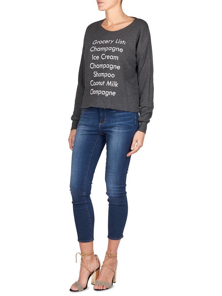 Wildfox Grocery list Sweatshirt schwarz