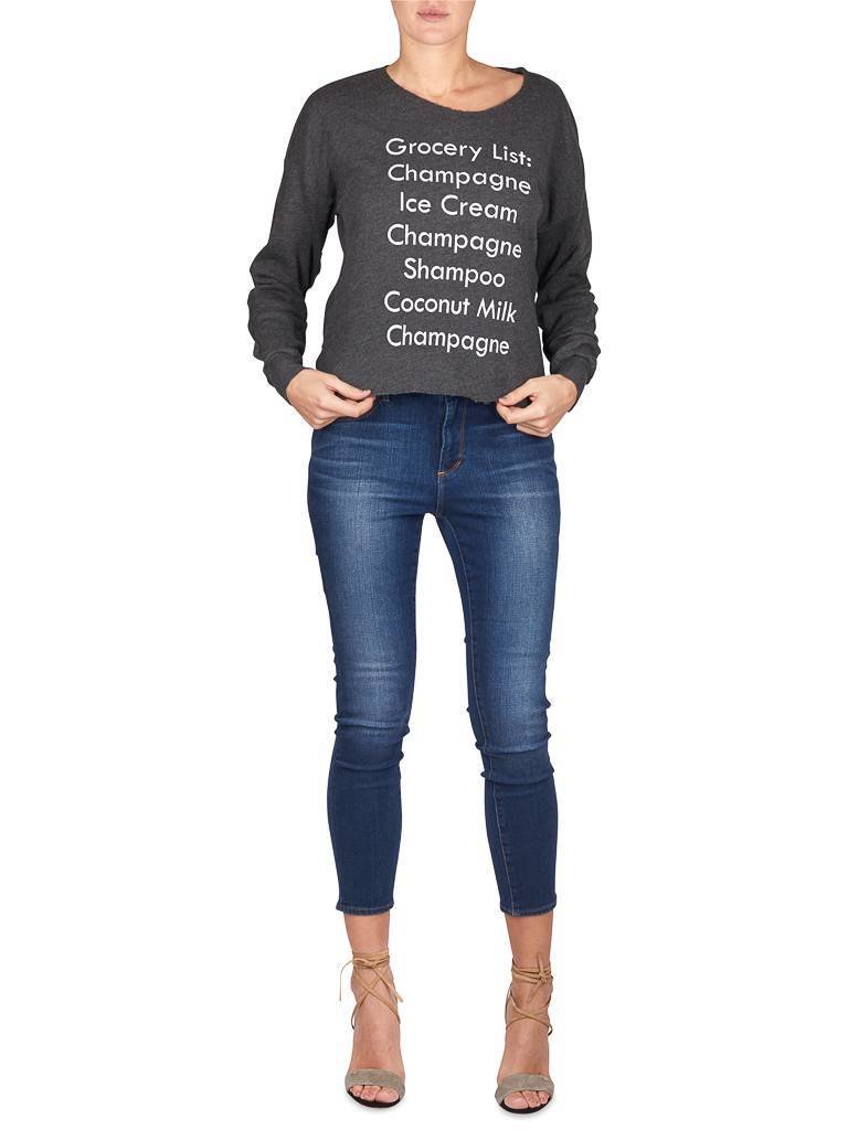 Wildfox Grocery list Sweatshirt schwarz