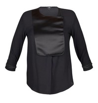 Elisabetta Franchi Blouse met zijde detail zwart