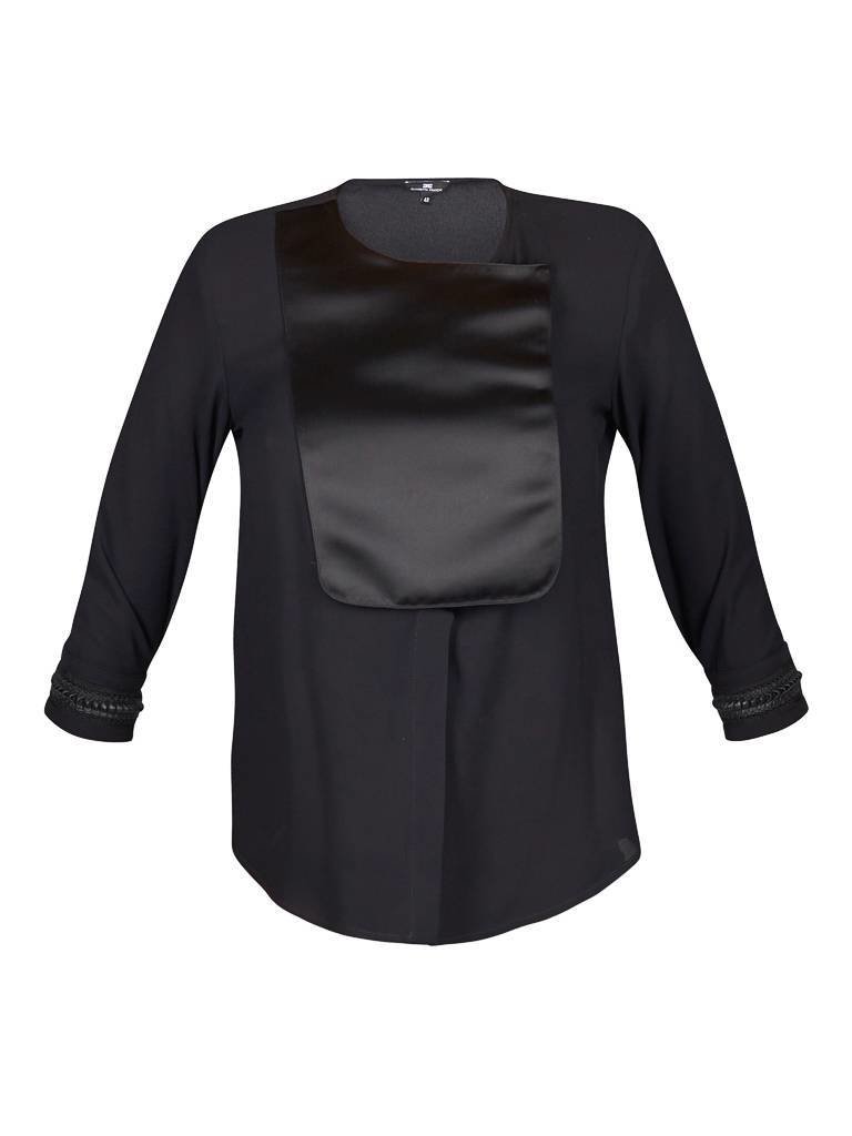 Elisabetta Franchi Blouse met zijde detail zwart