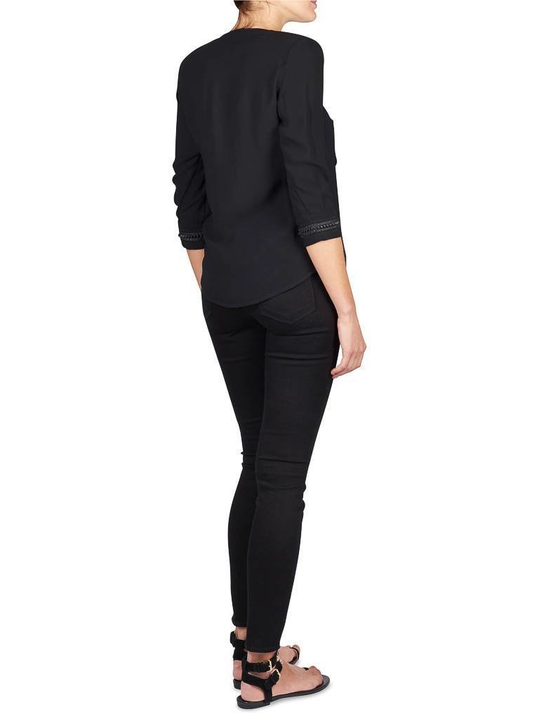 Elisabetta Franchi Blouse met zijde detail zwart