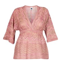 M Missoni V-neck pullover pink