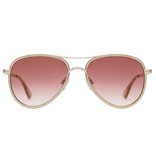 Le Specs Luxe Empire zonnebril rosé goud