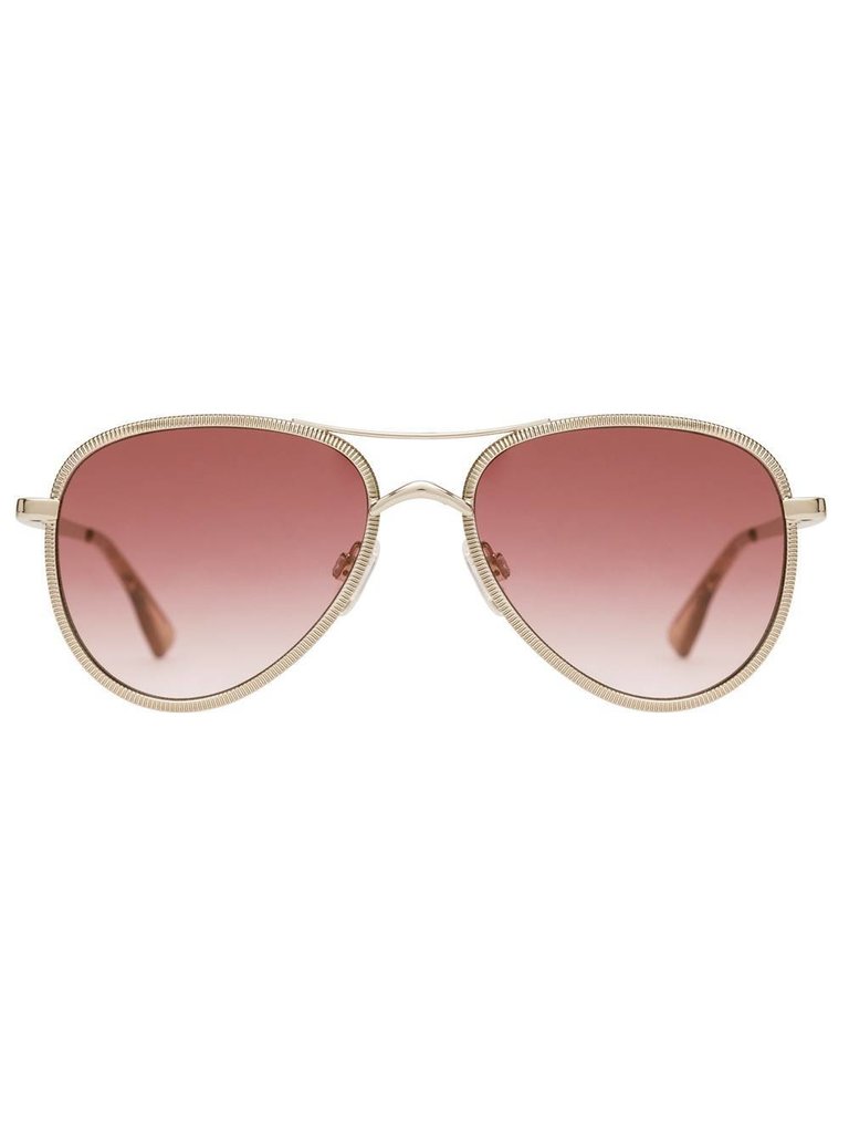 Le Specs Luxe Empire zonnebril rosé goud