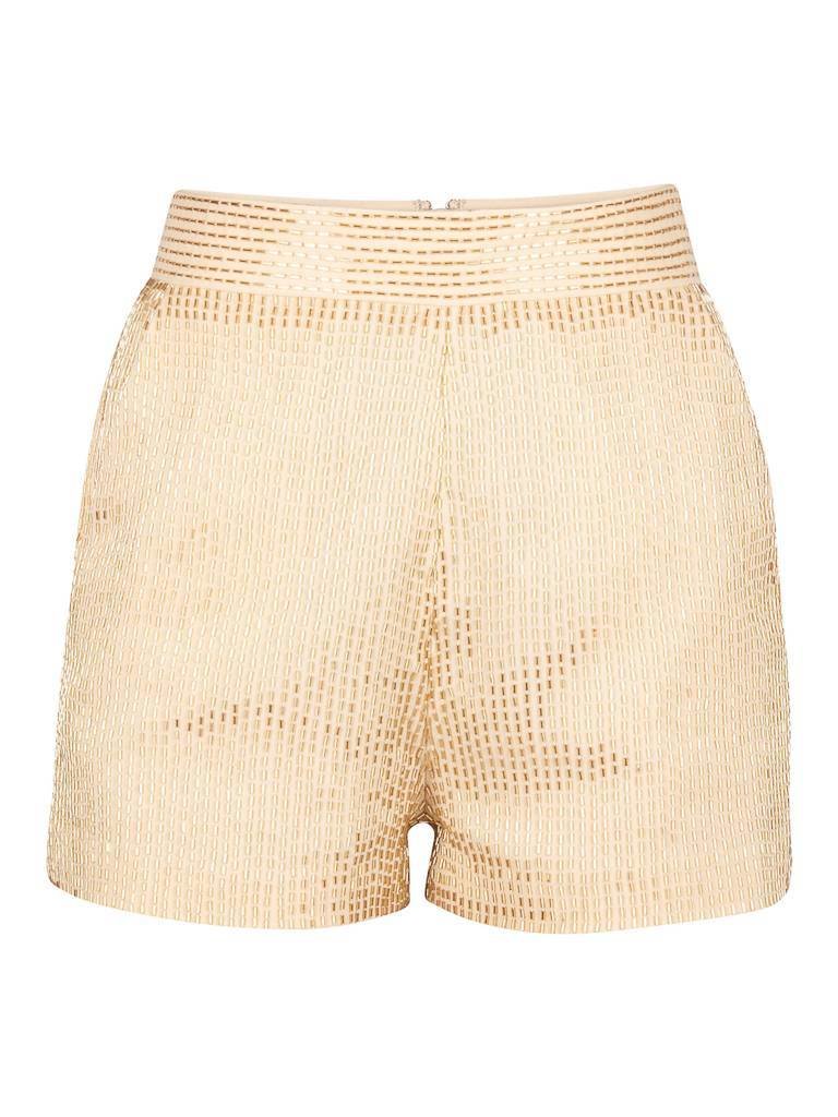 Elisabetta Franchi Shorts mit Perlen Gold