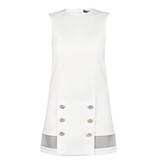 Elisabetta Franchi mesh mini dress white