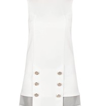 Elisabetta Franchi mesh mini dress white