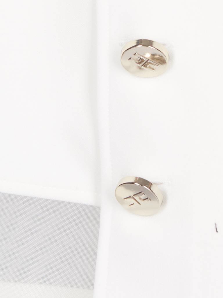 Elisabetta Franchi Mesh mini jurk wit