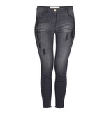 Elisabetta Franchi Jeans mit Used-Details dunkelgrau