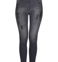 Elisabetta Franchi Jeans met destroyed details donkergrijs