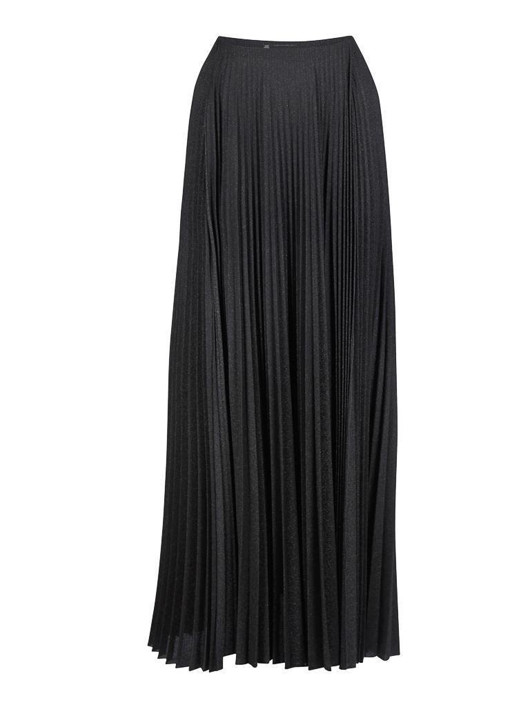 Elisabetta Franchi Lurex pleated skirt black