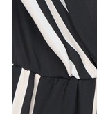 Elisabetta Franchi Drie kleuren jurk met riem zwart