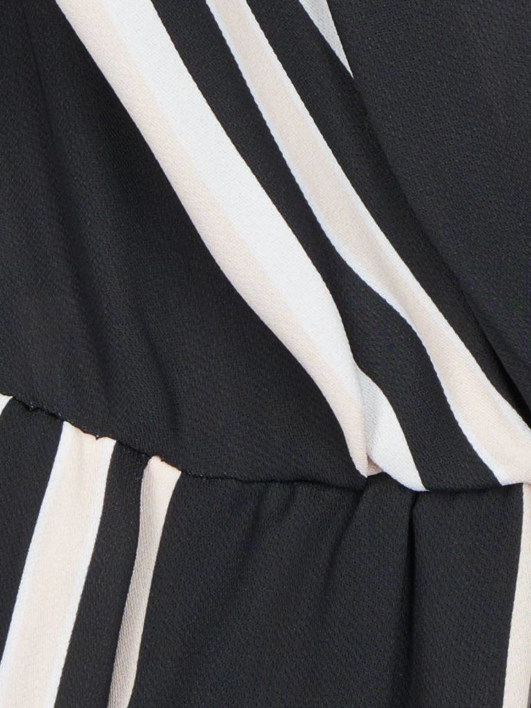 Elisabetta Franchi Drei Farben Kleid mit Gürtel schwarz