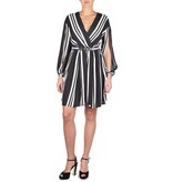 Elisabetta Franchi Three-colour dress with belt black