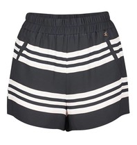 Elisabetta Franchi Gestreepte shorts zwart
