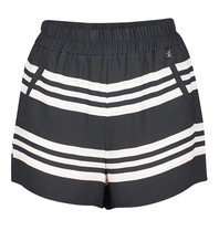 Elisabetta Franchi Gestreifte shorts schwarz