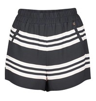 Elisabetta Franchi Striped shorts schwarz