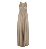 Elisabetta Franchi Lange jurk met veter legergroen